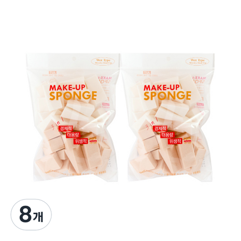 주트 소프트 터치 조각 퍼프 38p, 혼합색상, 8개