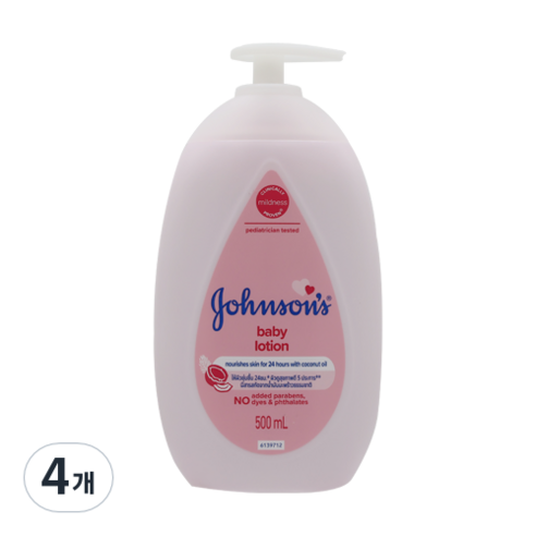 존슨즈 베이비 로션 핑크, 500ml, 4개