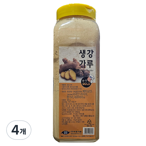 두원식품 생강가루, 400g, 4개