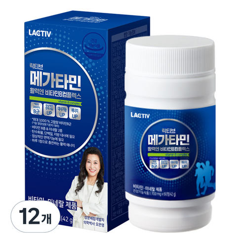 락티브 메가타민 활력엔 비타민B컴플렉스, 60정, 12박스