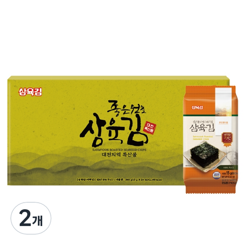 삼육김 식탁김 4호 선물세트 24p, 360g, 2개