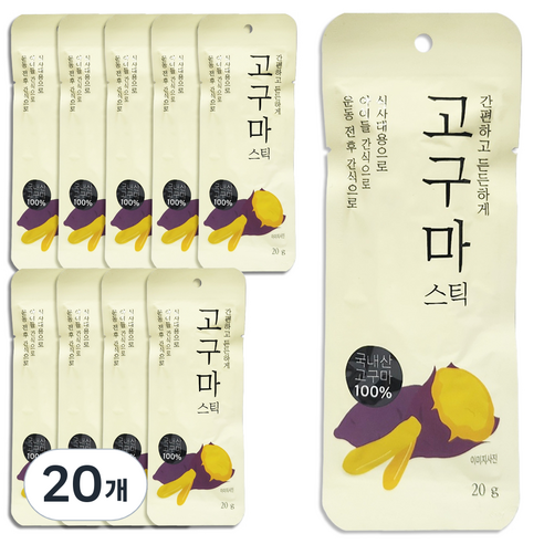 자연다움 간편하고 든든하게 국내산 고구마스틱, 400g, 1개