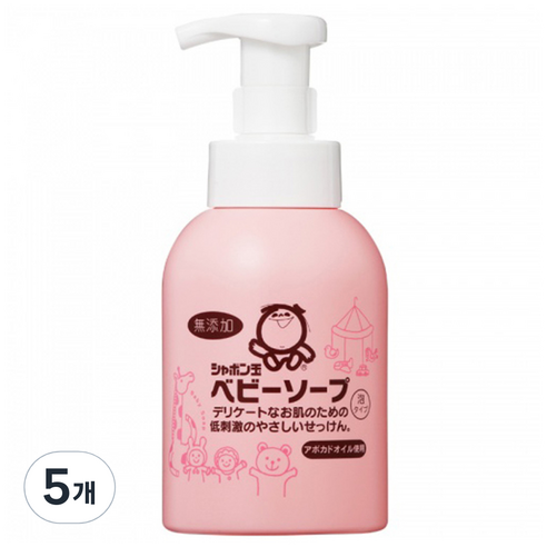 샤본다마 아보카도 유아 거품 솝, 400ml, 5개