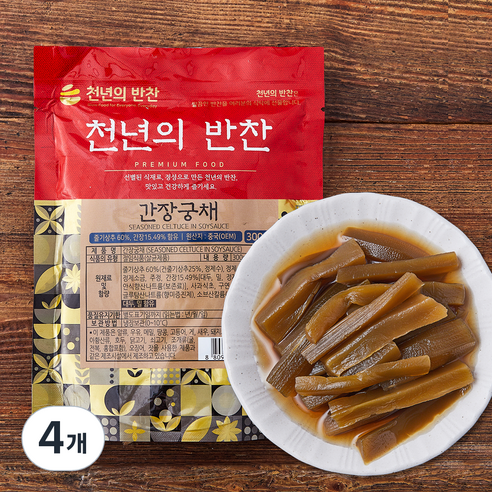 천년의반찬 간장궁채, 300g, 4개