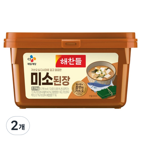 해찬들 미소된장, 2개, 2.3kg