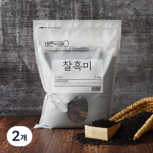 바른곡물 국산 찰흑미, 5kg, 1개