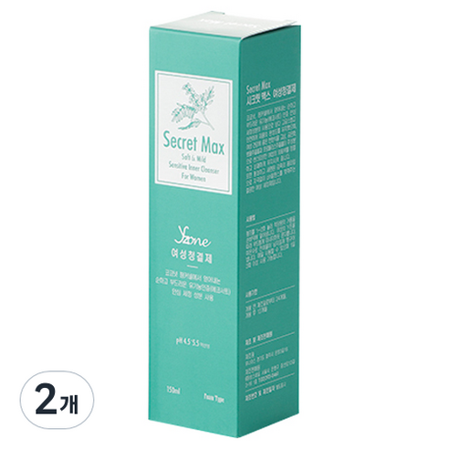 시크릿맥스 저자극 여성청결제, 150ml, 2개