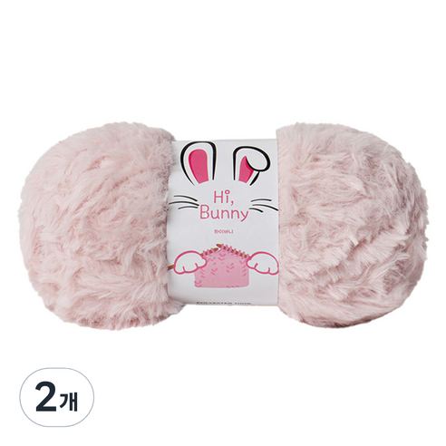 yarna 하이 바니 밍크털실 100g, 09핑크, 2개
