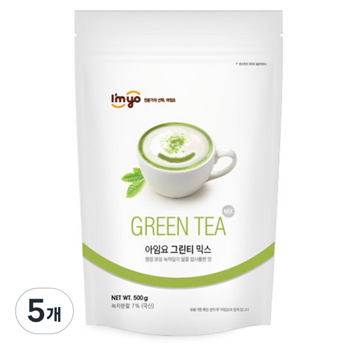 아임요 그린티 믹스 파우더, 500g, 1개입, 5개