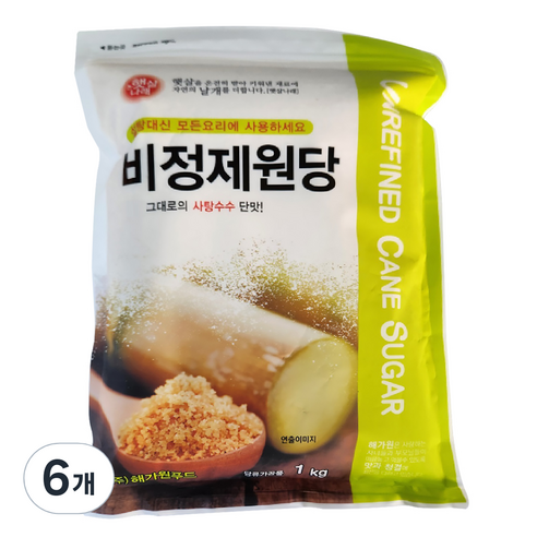 해가원 비정제원당, 1kg, 6개