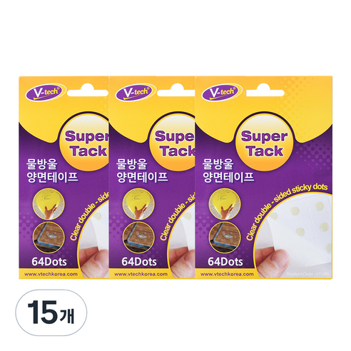 Vtech 물방울 양면 테이프, 15개