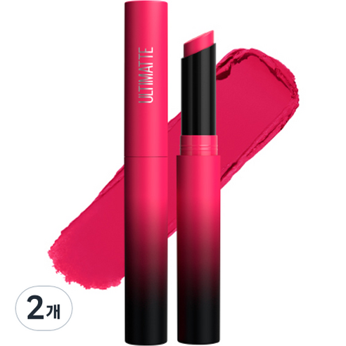 메이블린 뉴욕 얼티매트 립스틱 1.7g, 399 비비드 핑크, 2개