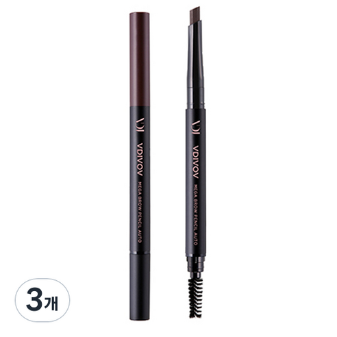 비디보브 메가 브로우 펜슬 오토 0.35g, 4호 레드 브라운, 3개