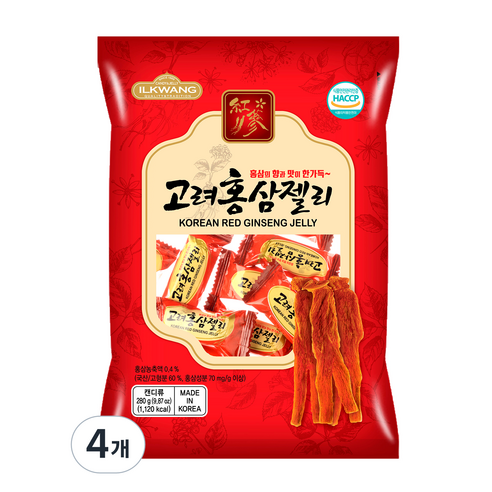 일광제과 고려홍삼젤리, 280g, 4개