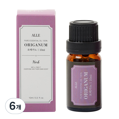 알레 퓨어 에센셜 오일 백프로 오레가노, 10ml, 6개