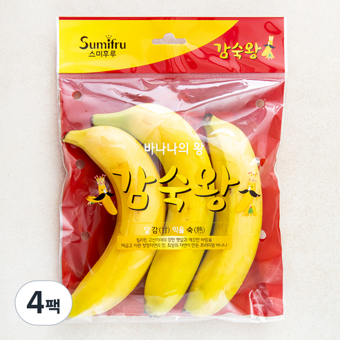 스미후루 감숙왕 바나나 3입, 330g, 4팩