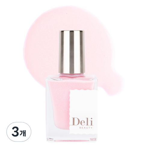 델리뷰티 딥시럽 루어인무드 네일컬러 글리터, MG09 글램펄 연핑크, 10ml, 3개