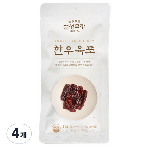 설성목장 한우 육포, 50g, 4개