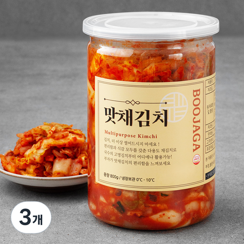 부자가김치 맛채, 800g, 3개