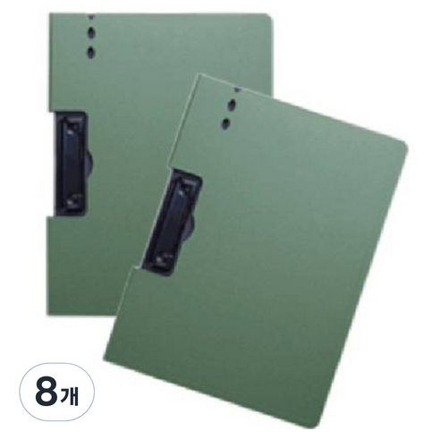 안다미 가로형 사무용 클립보드 파일 A4, 8개, 그린