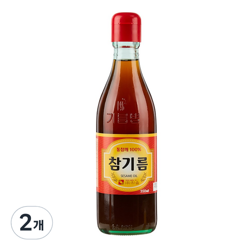 진솔촌 통참깨 100% 참기름 골드, 350ml, 2개
