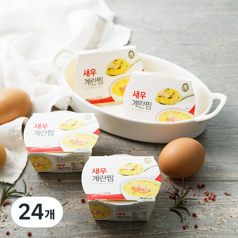 풍요한아침 새우계란찜, 100g, 24개