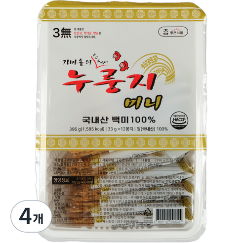 참좋은 가마솥의 누룽지 미니 12p, 396g, 4개
