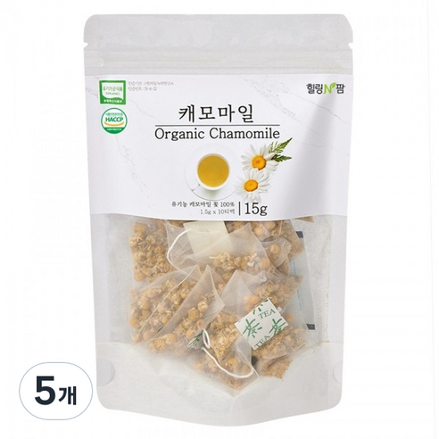 힐링앤팜 유기농 캐모마일, 1.5g, 10개입, 5개