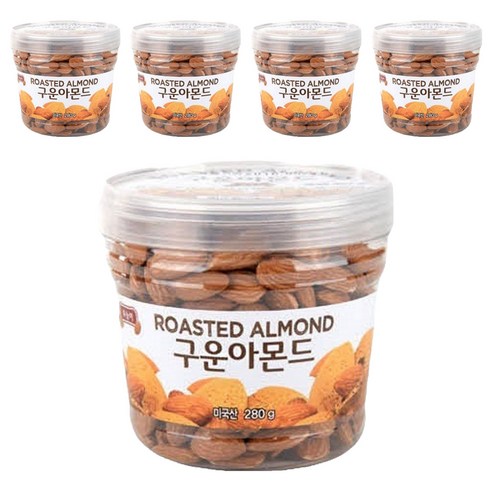 토농이 구운 아몬드, 280g, 5개