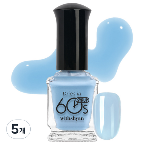 위드샨 60초 매니큐어, M151 퓨어시럽, 9ml, 5개