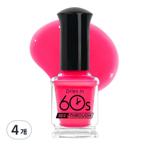 위드샨 60초 매니큐어 9ml, M112 칵테일핑크, 4개