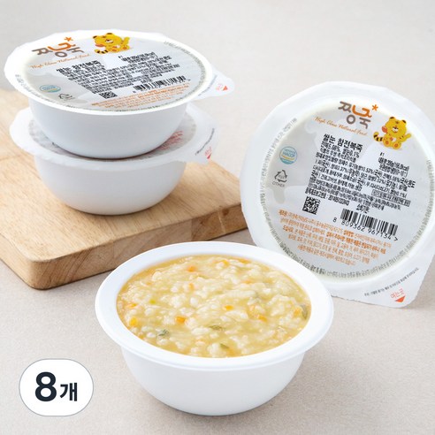 짱죽 웰빙죽 쌀눈 참전복죽 (냉장), 200g, 8개
