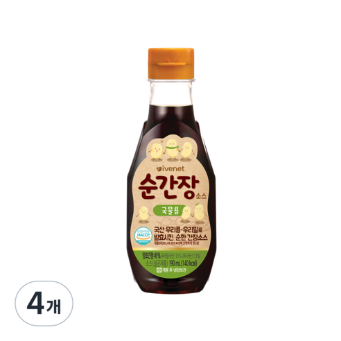 아이배냇 순 간장소스 국물용 190ml, 4개