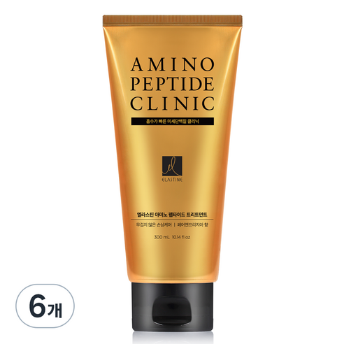엘라스틴 아미노 펩타이드 약산성 단백질 헤어팩 트리트먼트 페어앤프리지아 향, 300ml, 6개