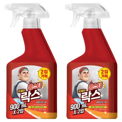 홈스타 착 붙는 락스 스프레이, 900ml, 2개