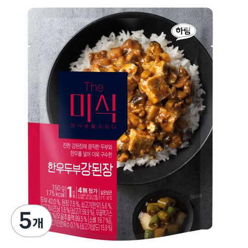 더미식 한우두부 강된장 덮밥소스, 150g, 5개