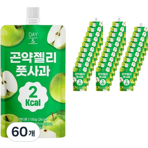 데이앤 곤약젤리 풋사과, 150g, 60개