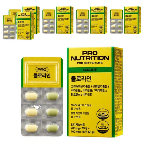 PRONUTRITION 클로라인 그린커피빈 은행잎추출물, 30정, 6개