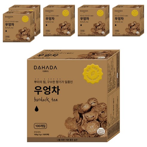 다하다 국산 우엉차, 1g, 100개입, 6개