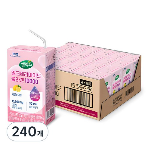 셀렉스 밀크세라마이드 콜라겐 10000 음료, 125ml, 240개