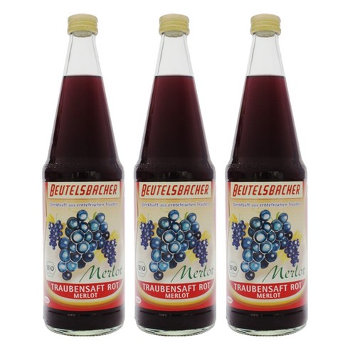 베텔스바허 유기농 포도 주스, 700ml, 3개