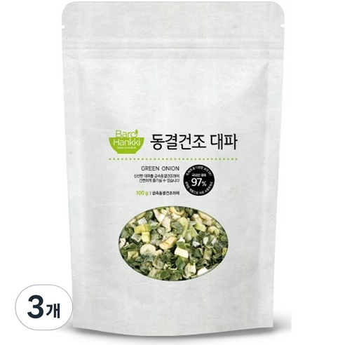 바로한끼 동결건조 대파, 100g, 3개
