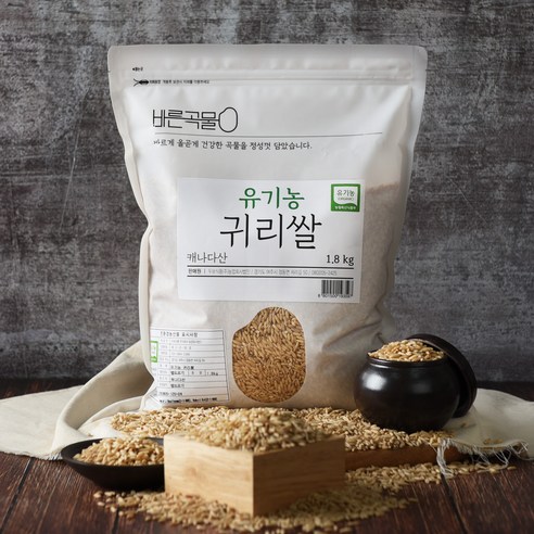 바른곡물 유기농 귀리쌀, 1.8kg, 1개