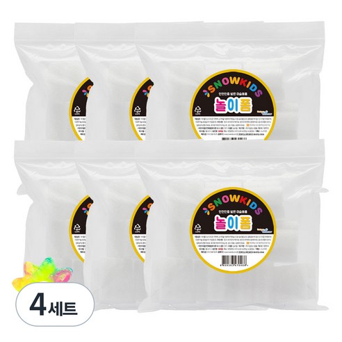 스노우키즈 유아용 미술놀이용 놀이폼 소 6개, 꽃송이폼, 4세트