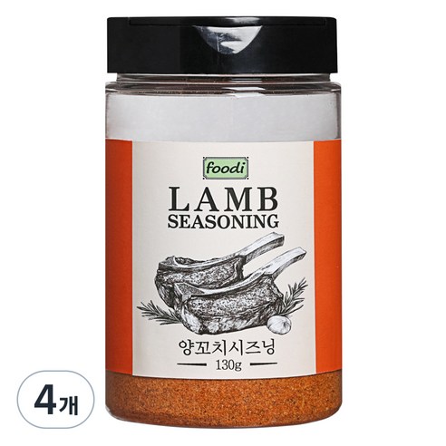 foodi 양꼬치시즈닝, 130g, 4개