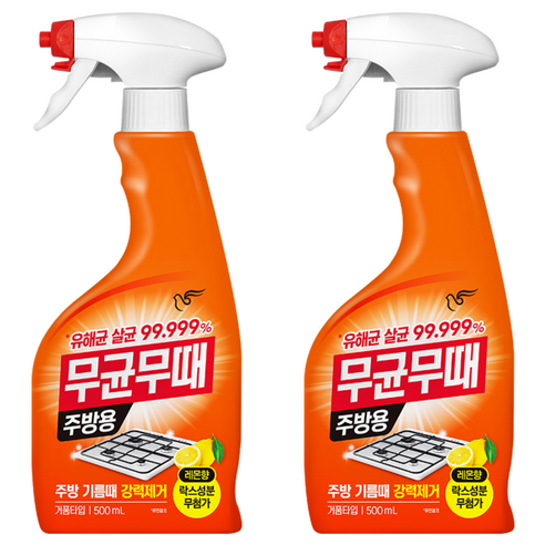 무균무때 주방용 세정제, 500ml, 2개
