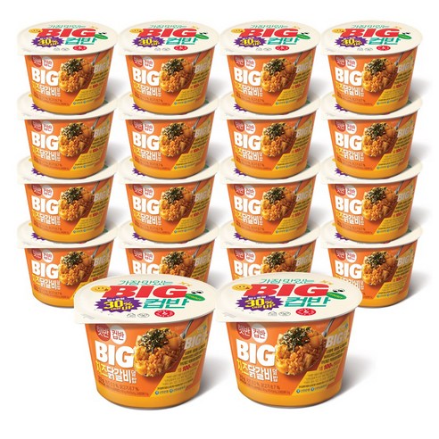 햇반컵반 BIG 치즈닭갈비덮밥, 18개, 313g