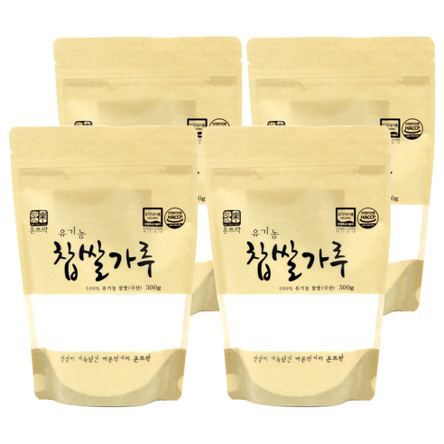 온뜨락 유기농 찹쌀가루, 300g, 4개