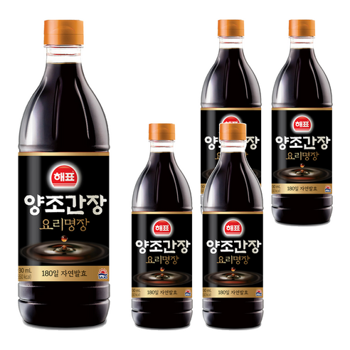 해표 양조간장, 930ml, 5개