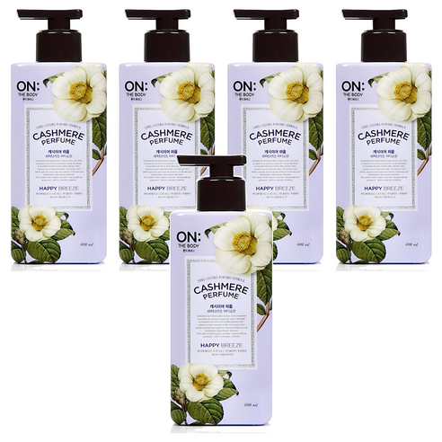 온더바디 캐시미어 퍼퓸 해피브리즈 바디로션, 400ml, 5개